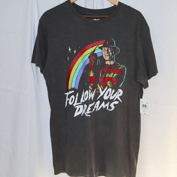 Follow Haunting Dreams Freddy Krueger TShirt Nightmare on Elm Street Size Large - Picture 7 of 12